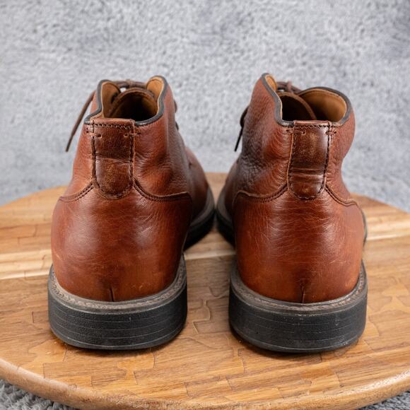 Johnston & Murphy Copeland Chukka Boot Red Brown Oiled Full Grain Mens Size 11 M - Picture 4 of 7